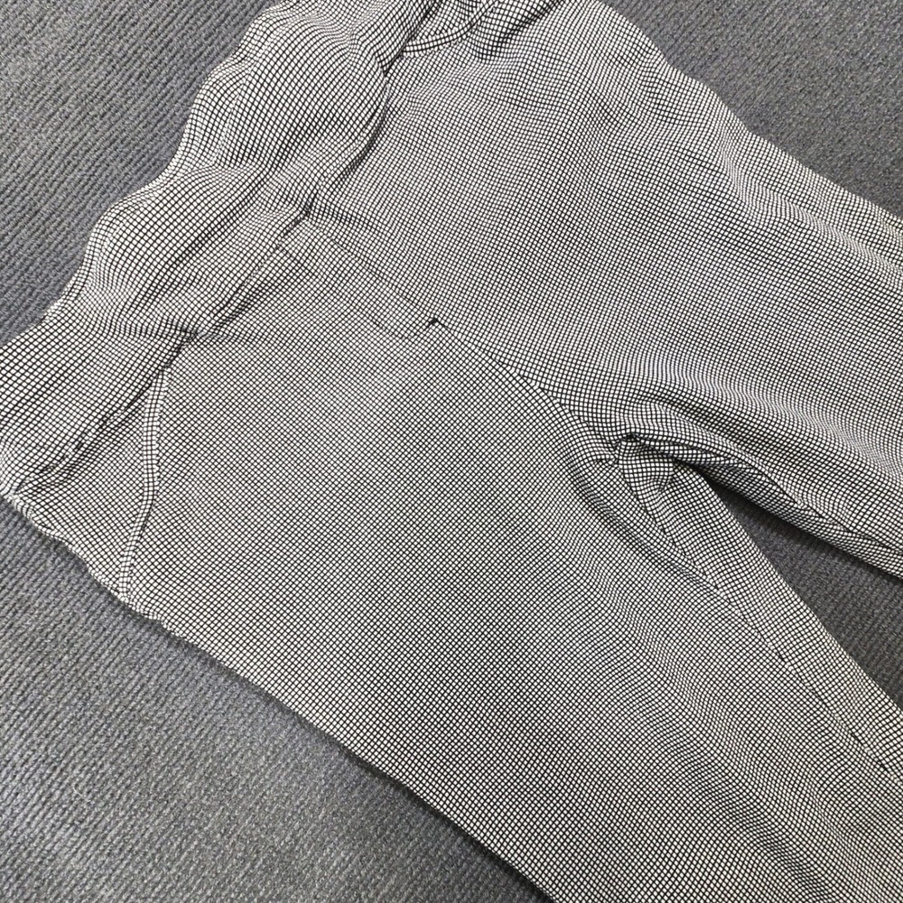 Alfred Dunner Dress Pants Womens 18 Black White Gingham Pull On Stretch Career